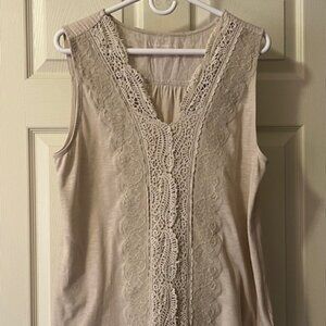 Soft Surroundings Fiora Top  Oatmeal - Large